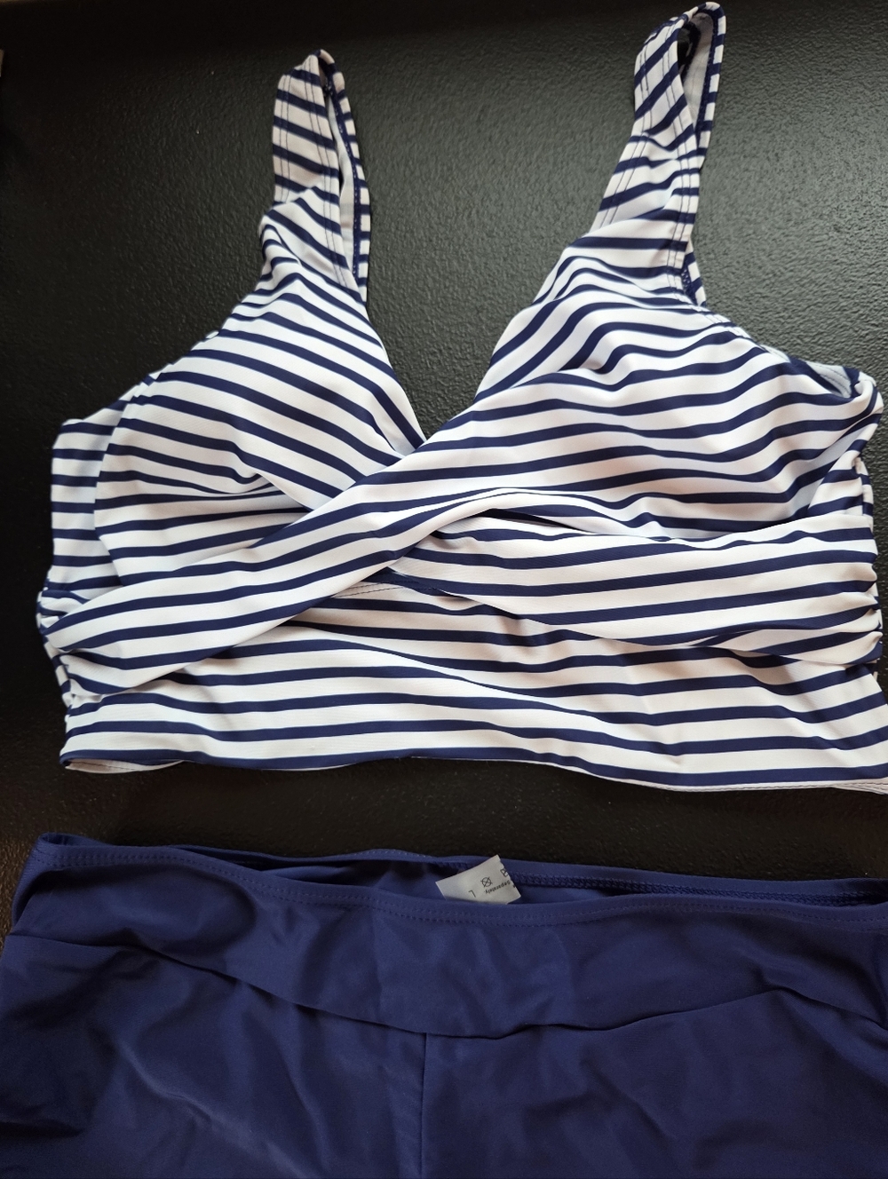 Two Piece Swim Suit - Tankini And Boy Shorts - Large
